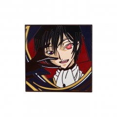 45*45*2MM Code Geass Cartoon Pin Anime Alloy Brooch