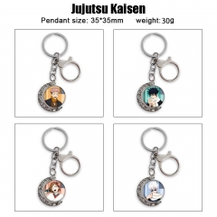 12 Styles Jujutsu Kaisen Cartoon Double-Sided Rotation Alloy Anime Keychain