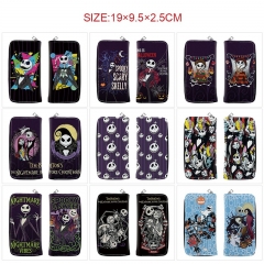 10 Styles The Nightmare Before Christmas Cartoon PU Wallet Anime Zipper Long Purse