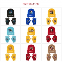 10 Styles Demon Slayer: Kimetsu no Yaiba Cartoon Anime Knitted Hat+Glove Set