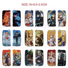 10 Styles Sword Art Online | SAO Cartoon PU Wallet Anime Zipper Long Purse