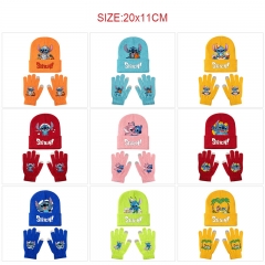 12 Styles Lilo & Stitch Cartoon Anime Knitted Hat+Glove Set