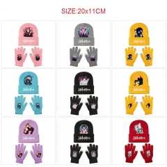 10 Styles Jujutsu Kaisen Cartoon Anime Knitted Hat+Glove Set