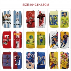 31 Styles Football Star Cartoon PU Wallet Anime Zipper Long Purse