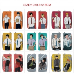 10 Styles Haikyuu Cartoon PU Wallet Anime Zipper Long Purse