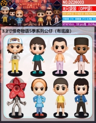 3.2寸怪奇物语5季系列公仔(有底座) 8只袋装(OPP袋)