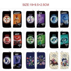 10 Styles Inside Out Cartoon PU Wallet Anime Zipper Long Purse