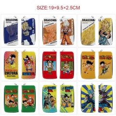 10 Styles Dragon Ball Z Cartoon PU Wallet Anime Zipper Long Purse