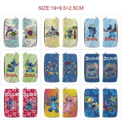 10 Styles Lilo & Stitch Cartoon PU Wallet Anime Zipper Long Purse