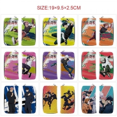 10 Styles Jujutsu Kaisen Cartoon PU Wallet Anime Zipper Long Purse
