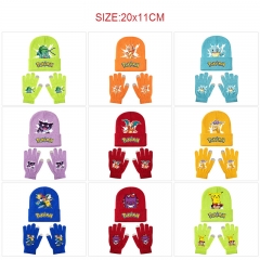 11 Styles Pokemon Cartoon Anime Knitted Hat+Glove Set