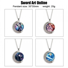 9 Styles Sword Art Online | SAO Cartoon Double-Sided Rotation Alloy Anime Necklace