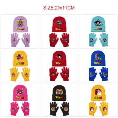 10 Styles Dragon Ball Z Cartoon Anime Knitted Hat+Glove Set