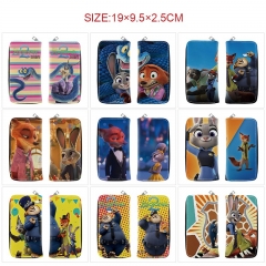 16 Styles Zootopia Cartoon PU Wallet Anime Zipper Long Purse