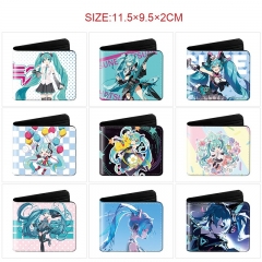 10 Styles Hatsune Miku Cartoon Wallet Anime Short Purse