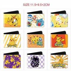 10 Styles Pokemon Cartoon Wallet Anime Short Purse