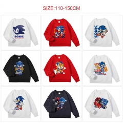 10 Styles Sonic the Hedgehog Cartoon Children Anime Sweatshirt
