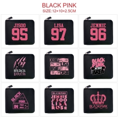 11 Styles K-POP BLACKPINK Cartoon Zipper Purse Anime Short Wallet