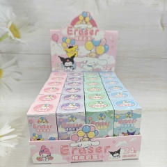 24PCS/SET Sanrio Cartoon Stationery Anime Eraser