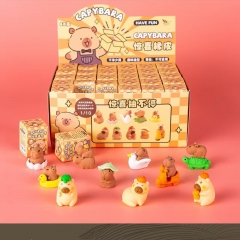 60PCS/SET Capybara Cartoon Stationery  Anime Eraser