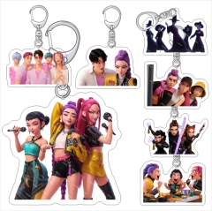 40 Styles 55MM K-Pop: Demon Hunters Cartoon Anime Acrylic Keychain