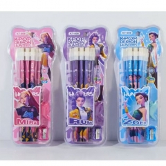 8 Styles 5PCS/SET K-Pop: Demon Hunters Zootopia Cartoon Stationery Anime Pencil