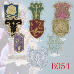 6cm 9PCS/SET Black Clover Cartoon Anime Acrylic Standing Plate