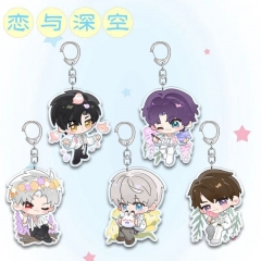 5 Styles 55mm Love and Deepspace Cartoon Anime Acrylic Keychain
