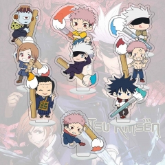 6cm 9PCS/SET Jujutsu Kaisen Cartoon Anime Acrylic Standing Plate