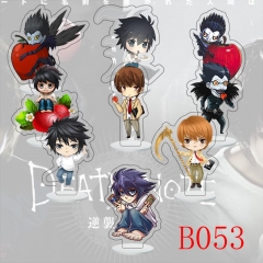 6cm 9PCS/SET Death Note Cartoon Anime Acrylic Standing Plate