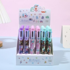 36个）跨境爆款kpop猎魔女团文具按动笔多色六色6色笔手账笔学生礼物品
