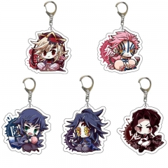 5 Styles 55mm Demon Slayer: Kimetsu no Yaiba Cartoon Anime Acrylic Keychain