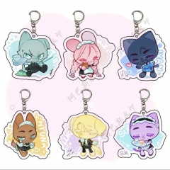 6 Styles 55mm AlienStage Cartoon Anime Acrylic Keychain