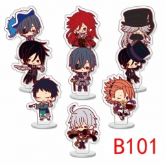 6cm 9PCS/SET Kuroshitsuji/Black Butler Cartoon Anime Acrylic Standing Plate