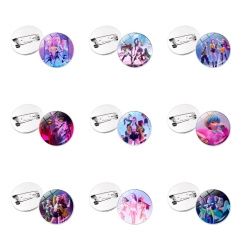 12 Styles K-Pop: Demon Hunters Cartoon Alloy Pin Anime Brooch