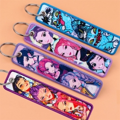 8 Styles K-Pop: Demon Hunters Cartoon Woven Label Anime Lanyard Keychain