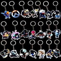 21 Styles 5cm Overwatch Cartoon Anime Acrylic Keychain