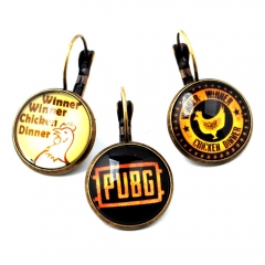 3 Styles Playerunknown's Battlegrounds Cartoon Anime Alloy Earrings