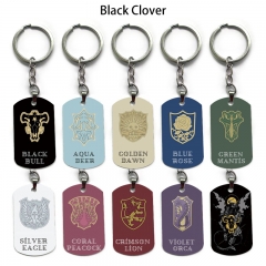 10 Styles Black Clover Cartoon Anime Alloy Keychain