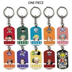 10 Styles One Piece Cartoon Anime Alloy Keychain