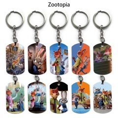 10 Styles Zootopia Cartoon Anime Alloy Keychain