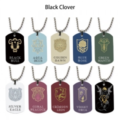 10 Styles Black Clover Cartoon Anime Alloy Necklace