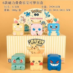 6PCS/SET 4.5cm Pokemon Cartoon Mystery Blind Box Anime PVC Figure Toy