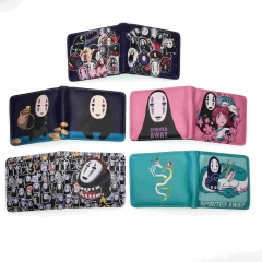 5 Styles Spirited Away No Face man Cartoon Purse Short Anime Wallet