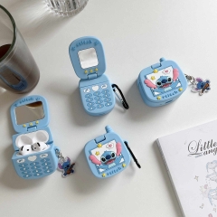 可爱翻盖史迪仔airpods pro苹果蓝牙耳机壳2/3/4代卡通保护套适用