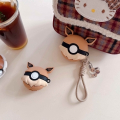 卡通伊布精灵球适用arpods pro2/3苹果蓝牙耳机套1/2/3/4代保护壳