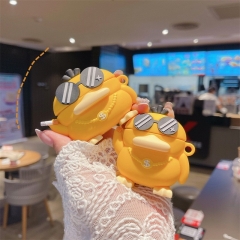 社会鸭AirPods pro适用苹果蓝牙无线1/2/3代耳机套卡通硅胶可爱潮
