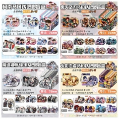 (11Pcs/Box) 7.5CM Naruto/Demon Slayer/Detective Conan Anime Brooch Pin Mystery Blind Box