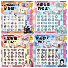 (30Pcs/Box) 2.5CM Bungo Stray Dogs/Demon Slayer/Hatsune Miku Anime Brooch Pin Mystery Blind Box
