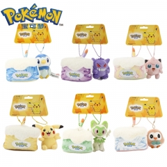 6 Styles 6-9cm Pokemon Cartoon Anime Plush Toy Doll Pendant
